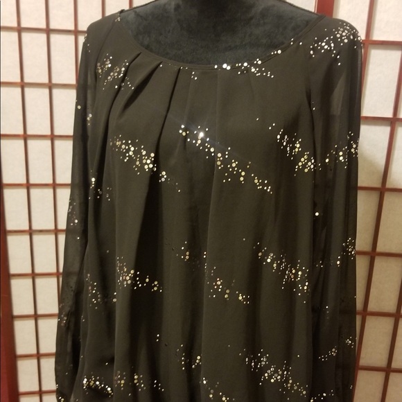 sheer black with silver over black lined-B106 - Picture 2 of 5